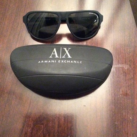 Armani Exchange Other - Armani Exchange Black Matte Aviator Sunglasses